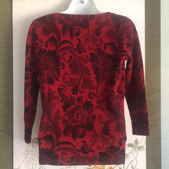 Merino wool red pullover sweater Talbots XS - Picture 7 of 7